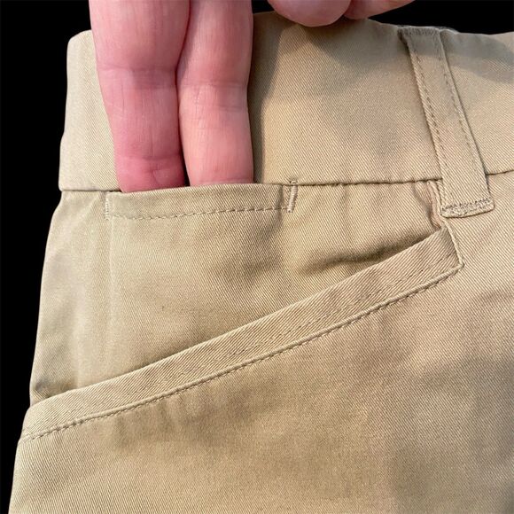 Christopher & Banks Signature Comfort Khaki Pants Tan 12 TALL (35x35) BRAND NEW - Picture 8 of 11